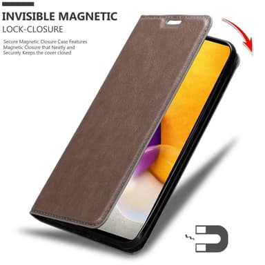 Samsung Galaxy A73 5G lommebokdeksel case (brun)