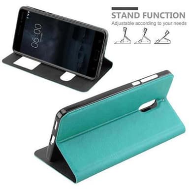 Nokia 6 2017 lommebokdeksel cover (turkis)