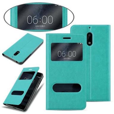 Nokia 6 2017 lommebokdeksel cover (turkis)