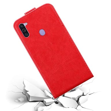 Samsung Galaxy A11 / M11 deksel flip cover (rød)