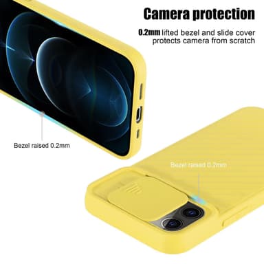 iPhone 13 PRO MAX silikondeksel case (gul)
