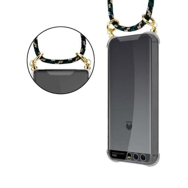 Huawei P10 Deksel med Halskjede (brun)