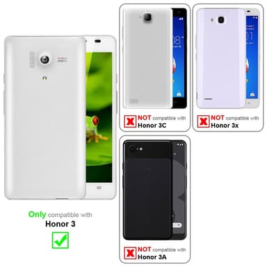 Honor 3 Deksel Case Cover (svart)
