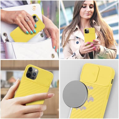 iPhone 13 PRO MAX silikondeksel case (gul)