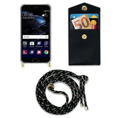 Huawei P10 Deksel med Halskjede (brun)