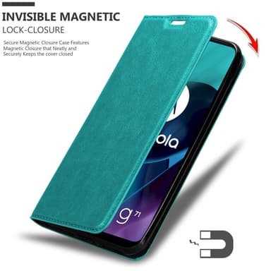 Motorola MOTO G71 5G lommebokdeksel case (turkis)