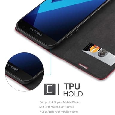 Samsung Galaxy A7 2017 lommebokdeksel case (rød)