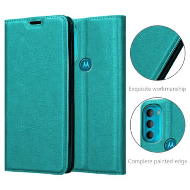 Motorola MOTO G71 5G lommebokdeksel case (turkis)
