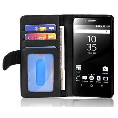 Sony Xperia Z5 lommebokdeksel case (svart)