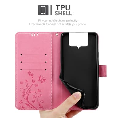 Asus ZenFone 8 FLIP lommebokdeksel Blomster (rosa)