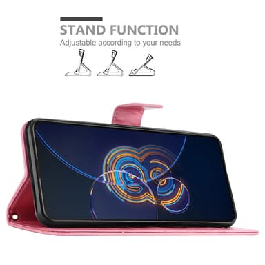 Asus ZenFone 8 FLIP lommebokdeksel Blomster (rosa)