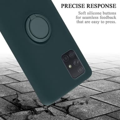 Deksel Samsung Galaxy A71 4G Ring Case (grønn)