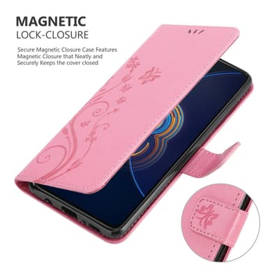 Asus ZenFone 8 FLIP lommebokdeksel Blomster (rosa)