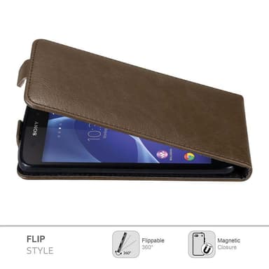 Sony Xperia Z2 deksel flip cover (brun)