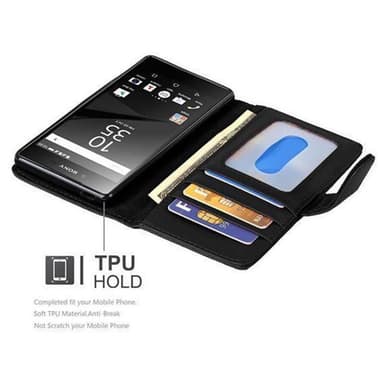 Sony Xperia Z5 lommebokdeksel case (svart)