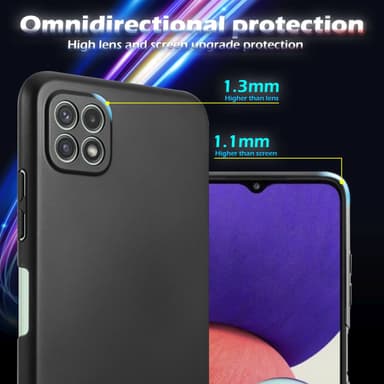 Deksel Samsung Galaxy A22 5G Case Cover (svart)