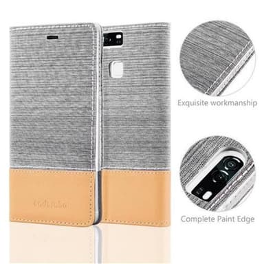 Huawei P9 lommebokdeksel etui (grå)
