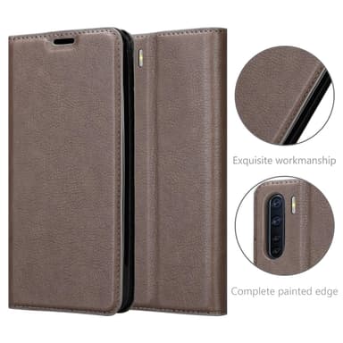 Oppo A91 lommebokdeksel case (brun)