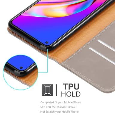 Oppo A94 5G lommebokdeksel etui (brun)