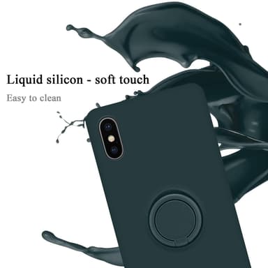 Deksel iPhone X / XS Ring Case (grønn)