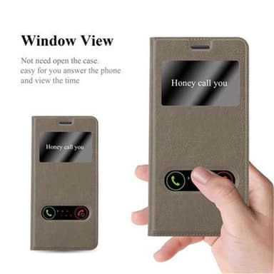 Samsung Galaxy S7 EDGE lommebokdeksel cover (brun)