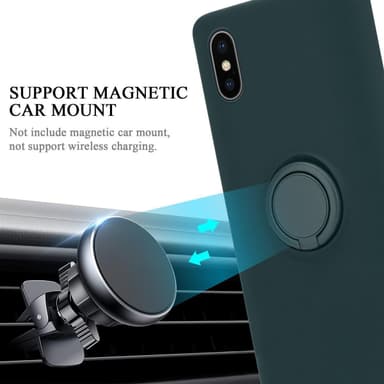 Deksel iPhone X / XS Ring Case (grønn)