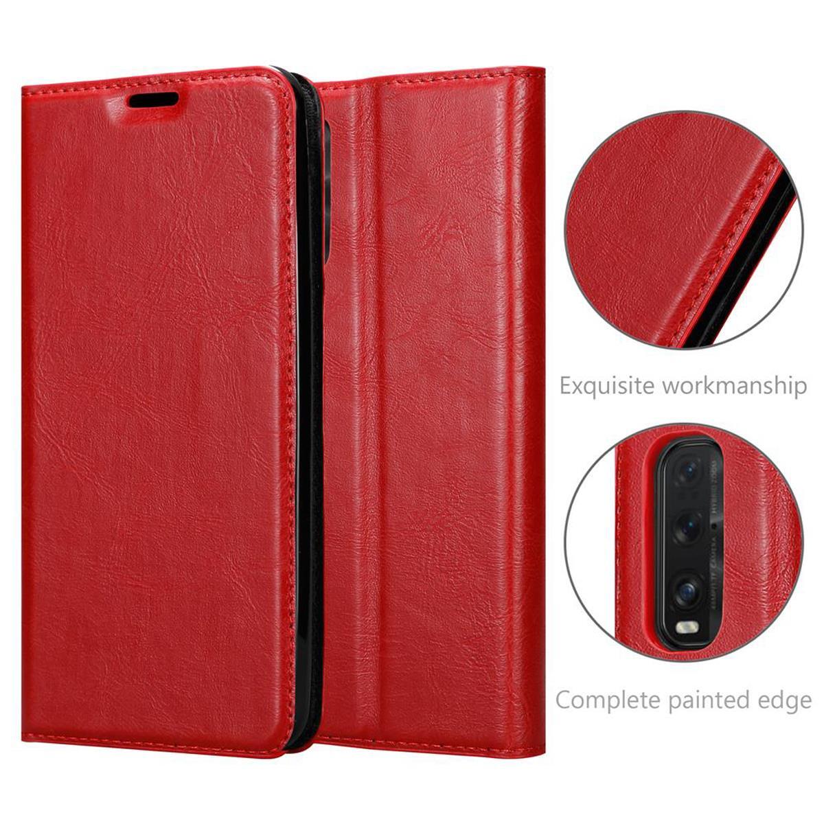 Oppo FIND X2 lommebokdeksel case (rød)