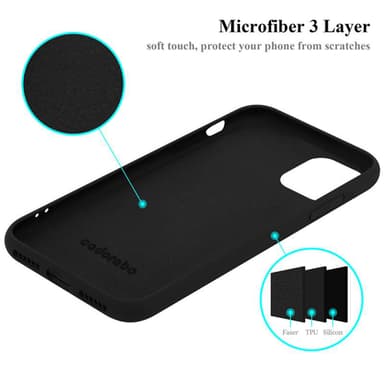 iPhone 11 PRO silikondeksel case (svart)