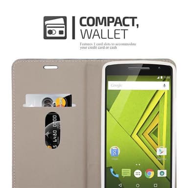 Motorola MOTO X PLAY lommebokdeksel etui (blå)