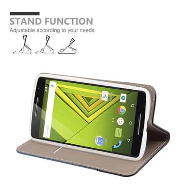 Motorola MOTO X PLAY lommebokdeksel etui (blå)
