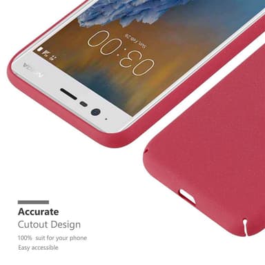 Nokia 3 2017 Hardt Deksel Cover (rød)