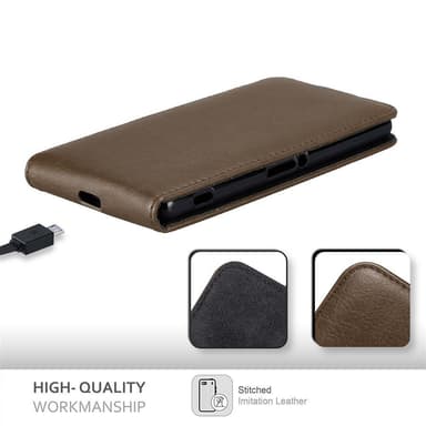Sony Xperia Z2 deksel flip cover (brun)