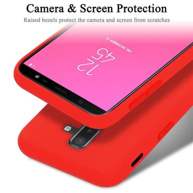 Samsung Galaxy A6 PLUS 2018 silikondeksel case (rød)