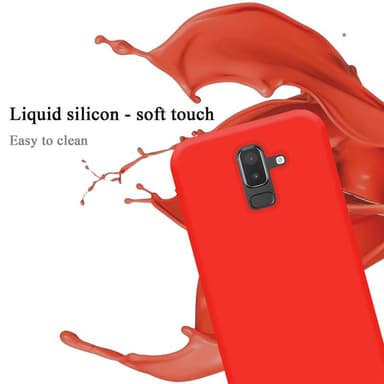 Samsung Galaxy A6 PLUS 2018 silikondeksel case (rød)