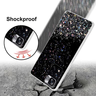 Xiaomi RedMi NOTE 11 PRO+ Silikondeksel Glitter (Svart)