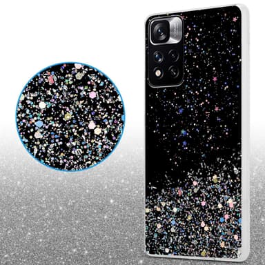 Xiaomi RedMi NOTE 11 PRO+ Silikondeksel Glitter (Svart)