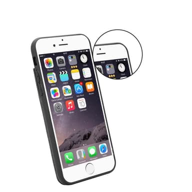 iPhone 6 PLUS / 6S PLUS Deksel Kunstskinn (svart)