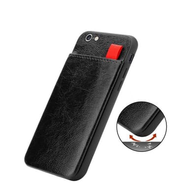 iPhone 6 PLUS / 6S PLUS Deksel Kunstskinn (svart)