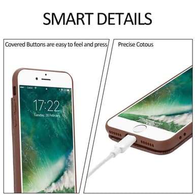 iPhone 7 PLUS / 7S PLUS / 8 PLUS Deksel Kunstskinn