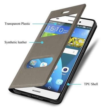 Huawei P8 LITE 2015 lommebokdeksel cover (brun)