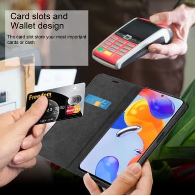 Xiaomi RedMi NOTE 11 PRO+ lommebokdeksel case (svart)