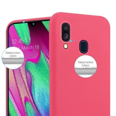 Deksel Samsung Galaxy A40 Silikon cover (rød)