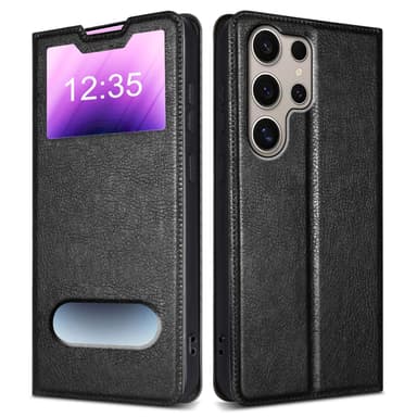 Samsung Galaxy S24 ULTRA lommebokdeksel cover (Svart)