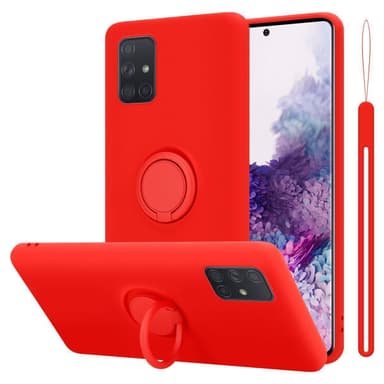 Deksel Samsung Galaxy A71 4G Ring Case (rød)