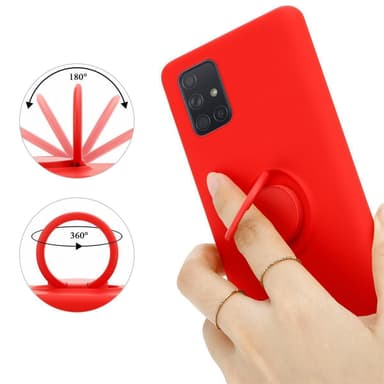Deksel Samsung Galaxy A71 4G Ring Case (rød)