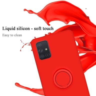 Deksel Samsung Galaxy A71 4G Ring Case (rød)