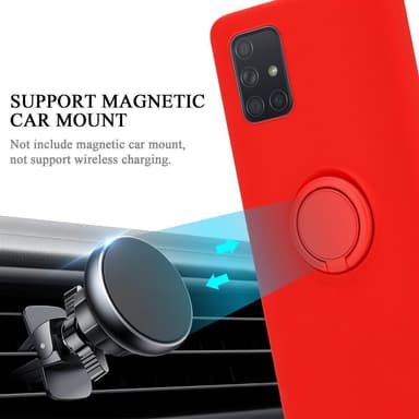Deksel Samsung Galaxy A71 4G Ring Case (rød)