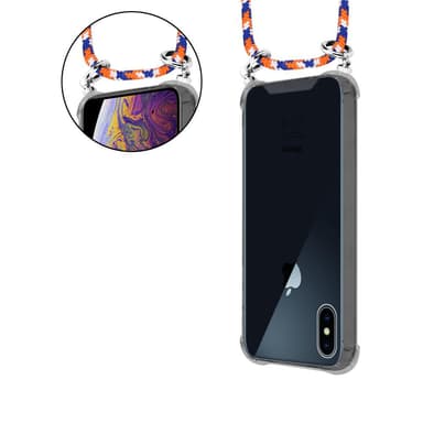 iPhone XS MAX Deksel med Halskjede (blå)