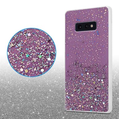 Samsung Galaxy S10e Silikondeksel Glitter (lilla)