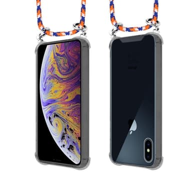 iPhone XS MAX Deksel med Halskjede (blå)